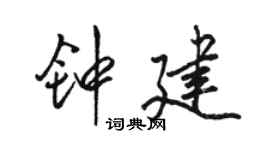 駱恆光鍾建行書個性簽名怎么寫