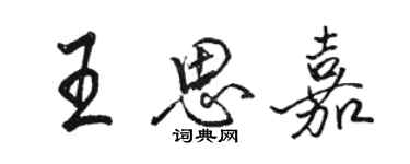 駱恆光王思嘉行書個性簽名怎么寫