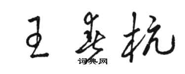 駱恆光王春杭草書個性簽名怎么寫