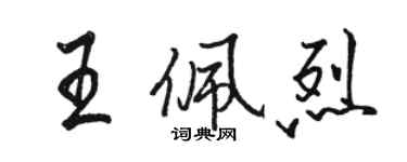 駱恆光王佩烈行書個性簽名怎么寫