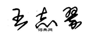 朱錫榮王志翠草書個性簽名怎么寫