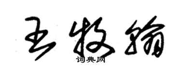 朱錫榮王牧翰草書個性簽名怎么寫