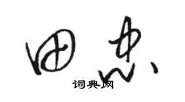 駱恆光田忠草書個性簽名怎么寫