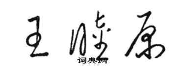 駱恆光王睦原草書個性簽名怎么寫