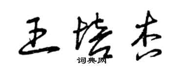 曾慶福王培杏草書個性簽名怎么寫