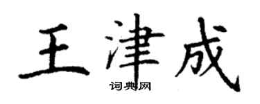 丁謙王津成楷書個性簽名怎么寫