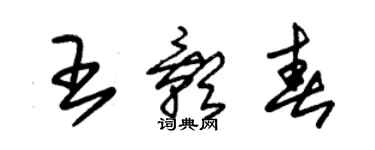 朱錫榮王影春草書個性簽名怎么寫