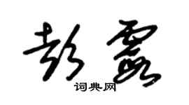 朱錫榮彭霞草書個性簽名怎么寫