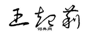 曾慶福王起莉草書個性簽名怎么寫