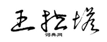 曾慶福王拉塔草書個性簽名怎么寫