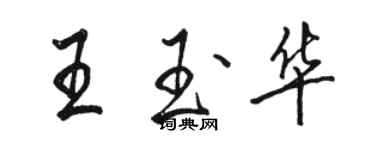 駱恆光王玉華行書個性簽名怎么寫