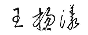 駱恆光王楊漾草書個性簽名怎么寫