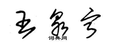 朱錫榮王泉寧草書個性簽名怎么寫