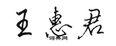 駱恆光王惠君行書個性簽名怎么寫