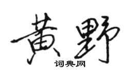 駱恆光黃野行書個性簽名怎么寫