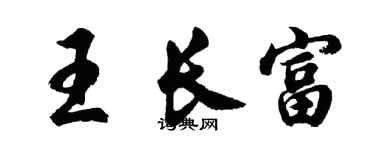 胡問遂王長富行書個性簽名怎么寫