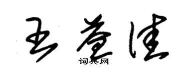 朱錫榮王益佳草書個性簽名怎么寫
