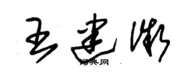 朱錫榮王建微草書個性簽名怎么寫