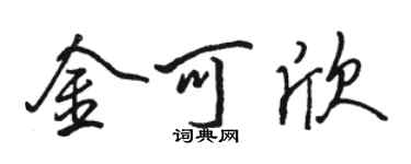 駱恆光金可欣行書個性簽名怎么寫