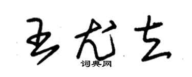 朱錫榮王尤立草書個性簽名怎么寫