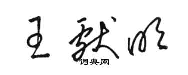 駱恆光王獻明草書個性簽名怎么寫