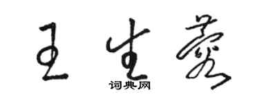 駱恆光王生蓉草書個性簽名怎么寫