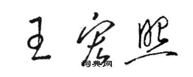 駱恆光王宏照草書個性簽名怎么寫