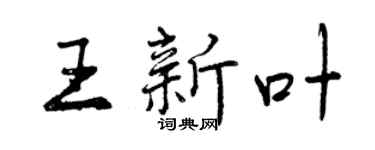曾慶福王新葉行書個性簽名怎么寫