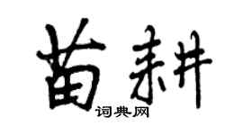 曾慶福苗耕行書個性簽名怎么寫