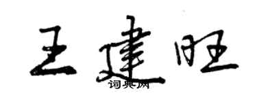 曾慶福王建旺行書個性簽名怎么寫