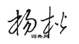 駱恆光楊楷草書個性簽名怎么寫