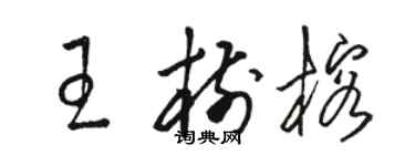 駱恆光王樹榕草書個性簽名怎么寫
