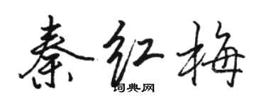 駱恆光秦紅梅行書個性簽名怎么寫