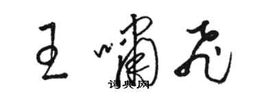 駱恆光王嘯飛草書個性簽名怎么寫