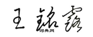 駱恆光王銘露草書個性簽名怎么寫