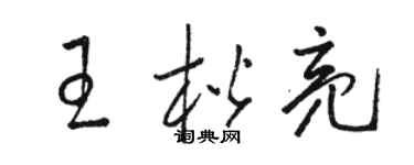駱恆光王楷亮草書個性簽名怎么寫