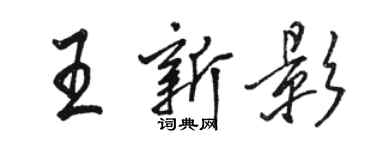 駱恆光王新影行書個性簽名怎么寫