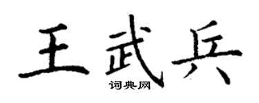 丁謙王武兵楷書個性簽名怎么寫