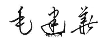 駱恆光毛建華草書個性簽名怎么寫