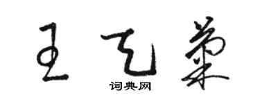 駱恆光王天菊草書個性簽名怎么寫