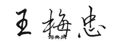 駱恆光王梅忠行書個性簽名怎么寫