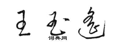 駱恆光王玉遙草書個性簽名怎么寫