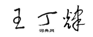 駱恆光王丁輝草書個性簽名怎么寫