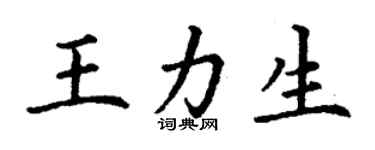 丁謙王力生楷書個性簽名怎么寫