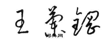 駱恆光王蘭鋼草書個性簽名怎么寫