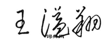 駱恆光王溢翔草書個性簽名怎么寫