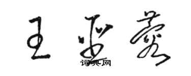 駱恆光王聖蓉草書個性簽名怎么寫