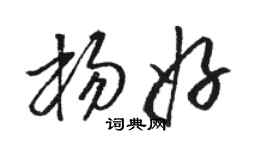 駱恆光楊好草書個性簽名怎么寫
