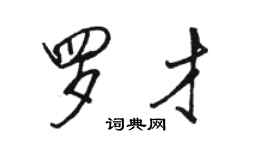 駱恆光羅才行書個性簽名怎么寫