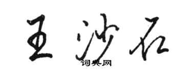 駱恆光王沙石行書個性簽名怎么寫